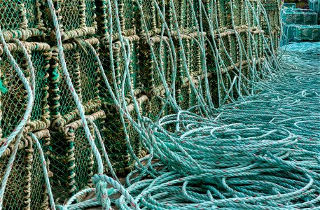 Stacks of lobster traps in Norra Grundsund 7
