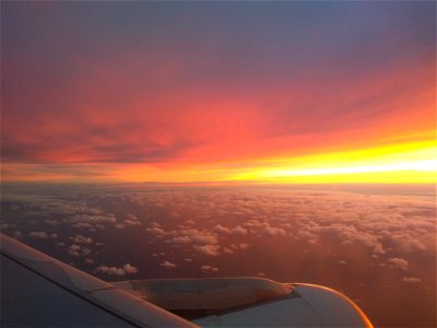 In-flight sunrise photo