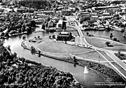 167 Flygbild över Tranås, Stadshuset, Gyllenfors
