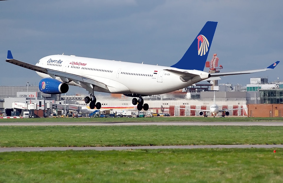 Egyptair Airbus A330-200 landing