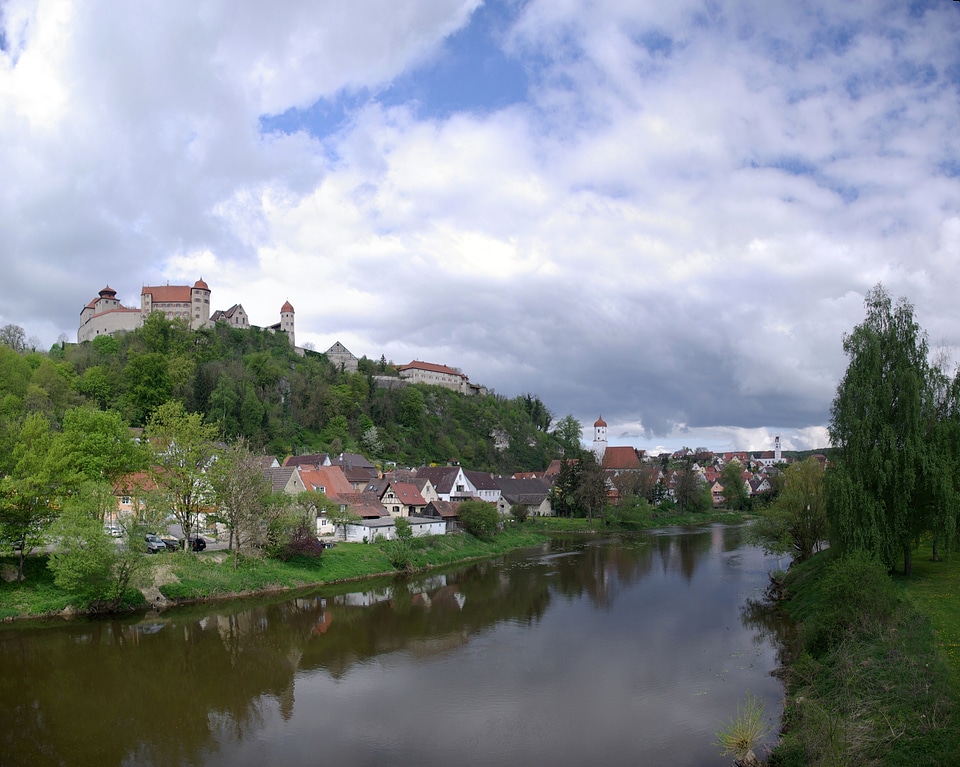 City view of Schwaebisch Hall in Southern Germany