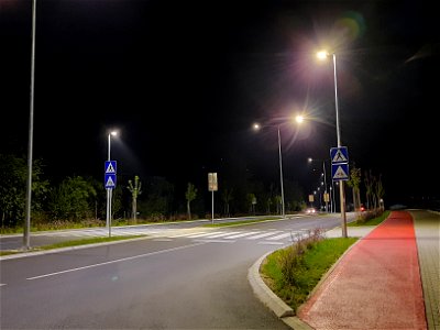 Istočni tranzit (unnamed boulevard) in Obilićevo, Banja Luka, BiH at night (4)