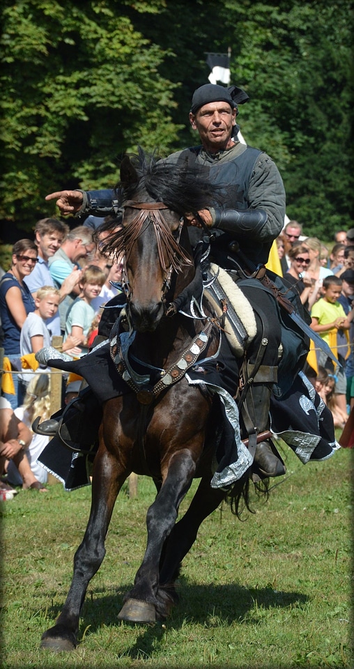 Knights on horseback