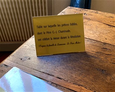 Table in Chaminade Bedroom: Madeleine Community, Bordeaux