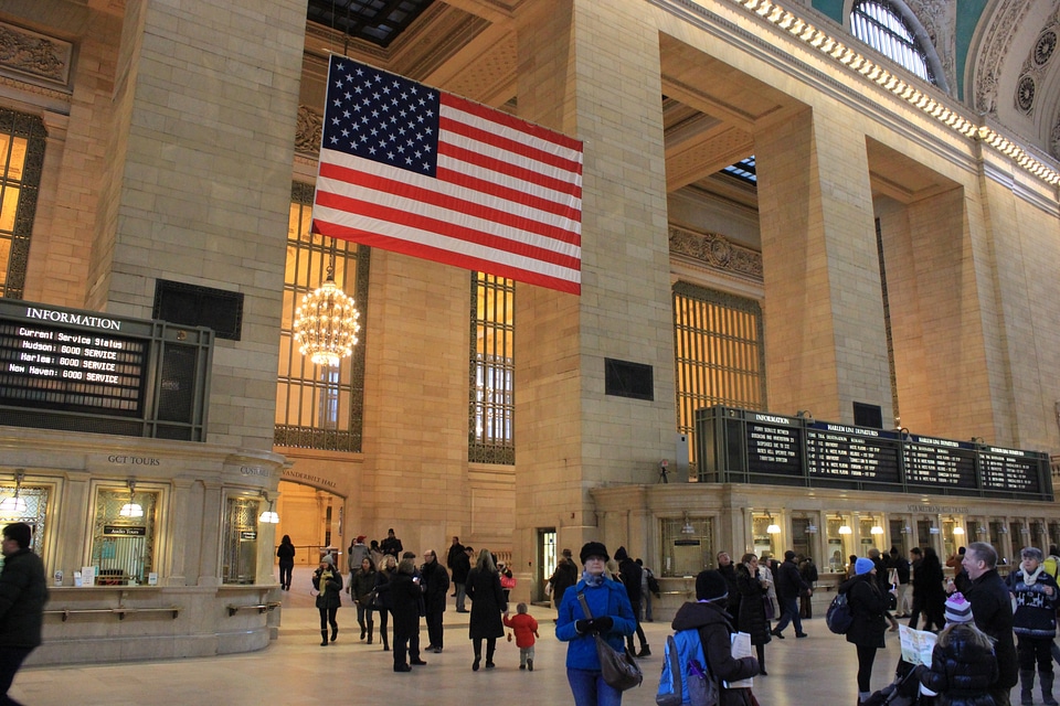 Main lobby at Grand Central Terminal circa New York