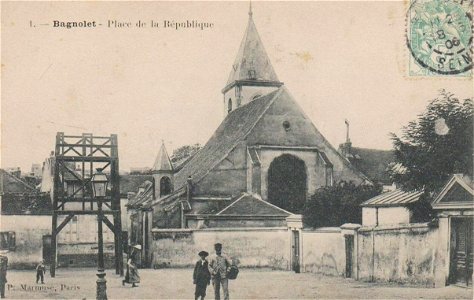 Bagnolet.Église Saint-Leu-Saint-Gilles.Place de la République