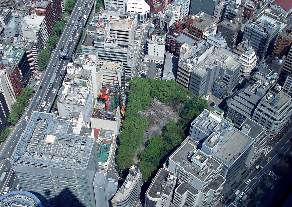Buildings of the central area in Tokyo