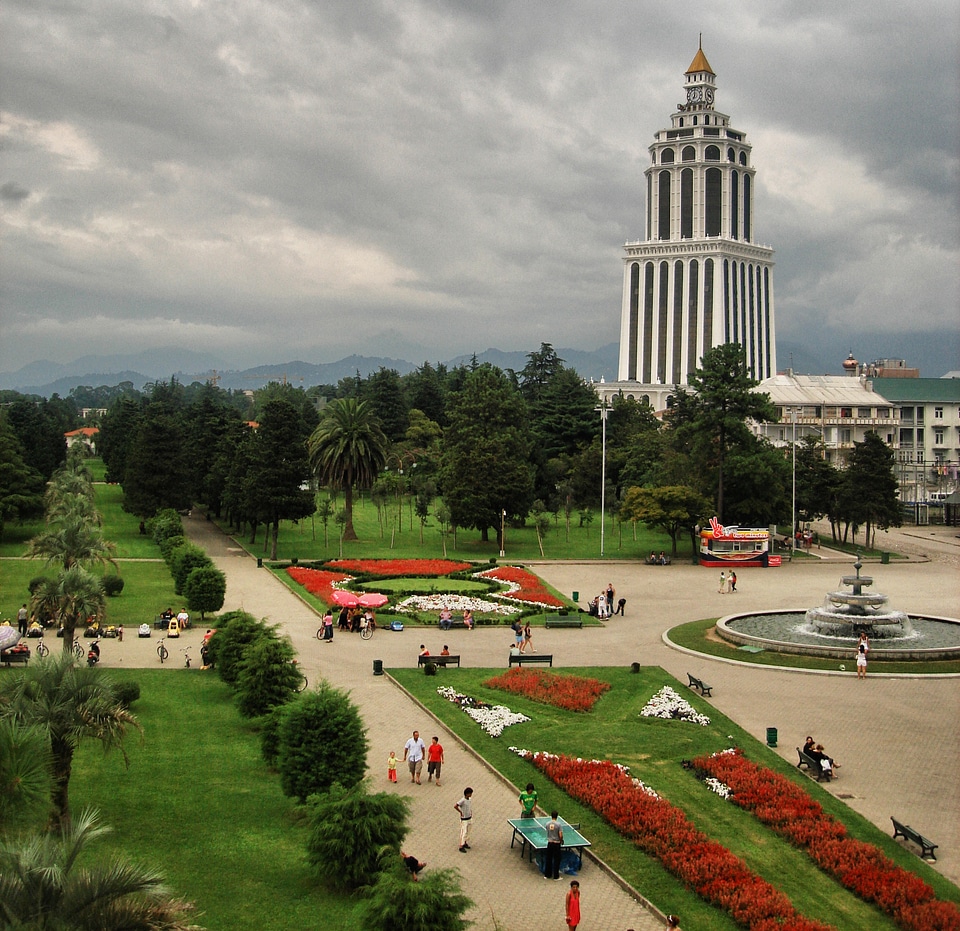 View of Europe Square in Batumi, Georgia