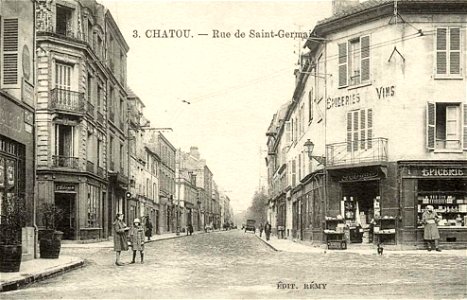 Chatou.Rue de Saint-Germain et commerces