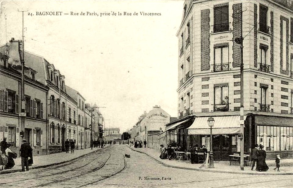 Bagnolet.Rue de Paris prise de la rue de Vincennes
