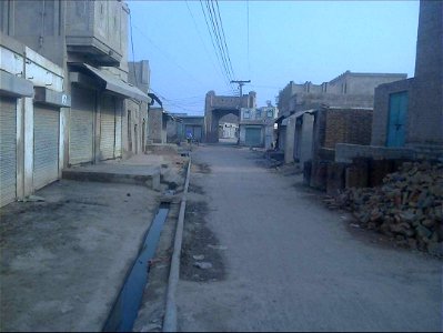 A scene of kurfew inside Shakhi Gate Kulachi Dera Ismail Khan Khyber Pakhtunkhwa Pakistan (2) photo