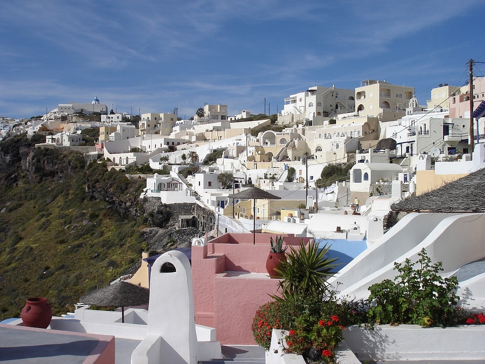 Firostefani, village in Santorini, Greece