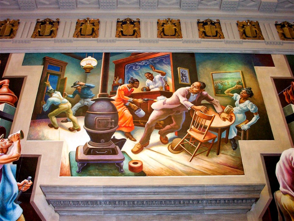 Jefferson City - Missouri - State Capitol - Frankie and Johnny -  Reception Room - United States