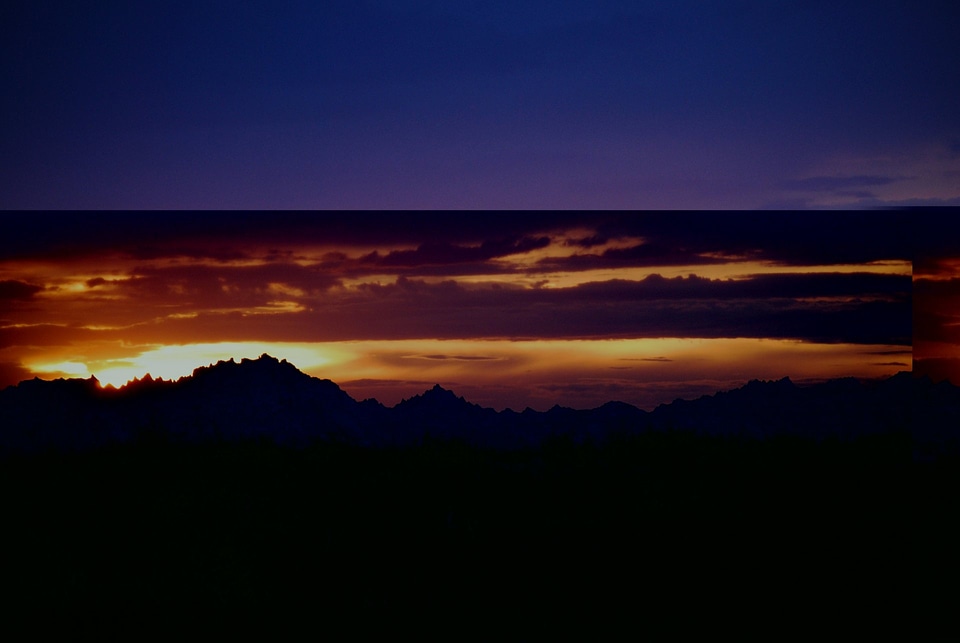 Sunrise in the Badlands