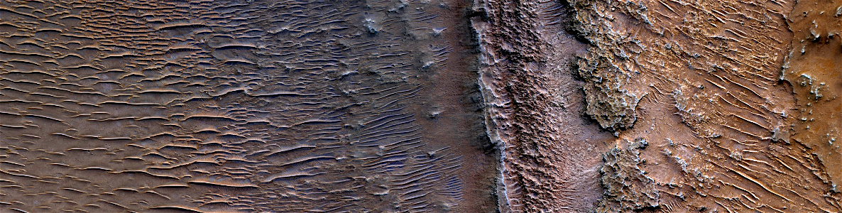 Mars - Layers Exposed in Crater in Noachis Terra photo