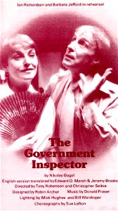 The Government Inspector: Old Vic (London), September 1979 photo