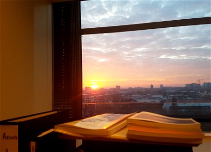Book at sunset photo