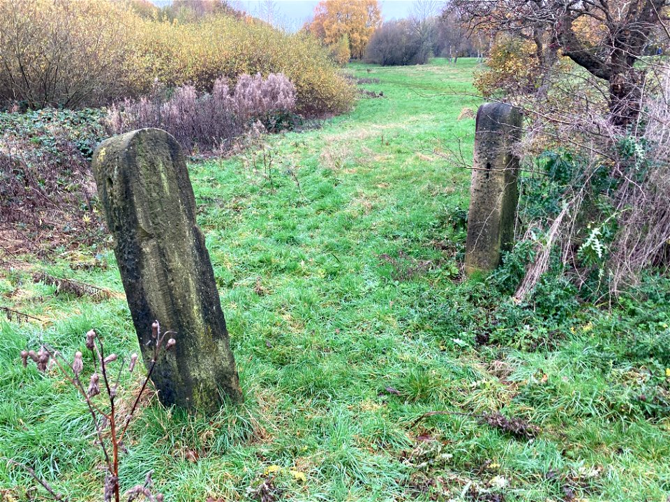 Old gateposts on William Wroe Golf Course, Urmston