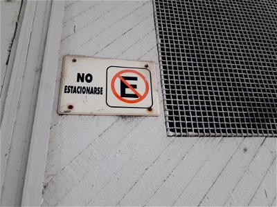 Letrero de No Estacionarse