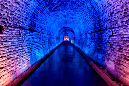 Brockville Ontario - Canada - Philips Light Show - 365 days a year - Old Railway Tunnel photo