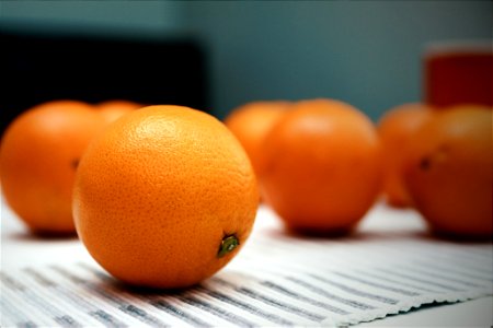 Oranges on the table. photo