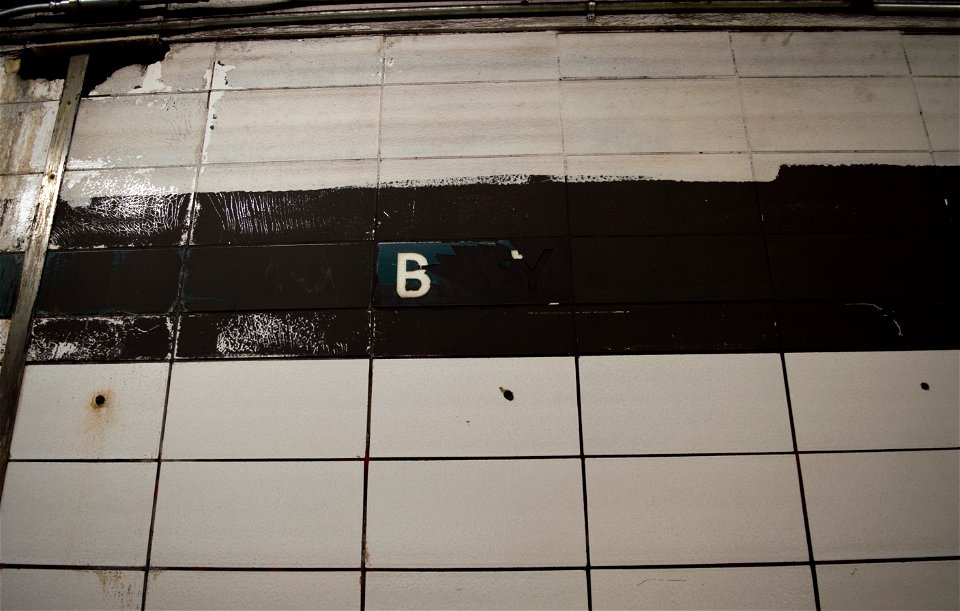 TTC Bay Lower Decayed "BAY" Wall text.
