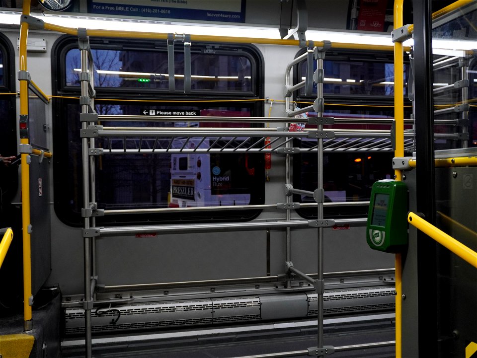 Unpainted Airport bus at Kipling.