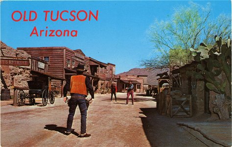 Historic Gun Fights, Old Tucson, Arizona photo