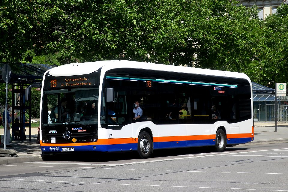 ESWE, Wiesbaden - Wagen 195- WI-VG 1195 - Mercedes-Benz O 530 eCitaro (2021) - Wiesbaden, 23.06.2022