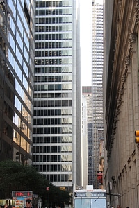 Wall Street financial district in New York City photo