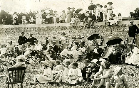 Crowd,Unidentified Real Photo Postcard