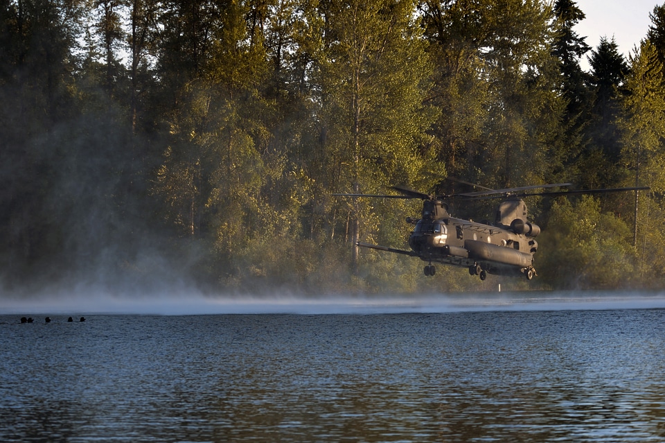 an MH-47 Chinook helicopter