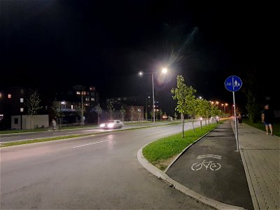 Istočni tranzit (unnamed boulevard) in Obilićevo, Banja Luka, BiH at night (2)