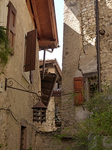 Stone houses medieval village village photo