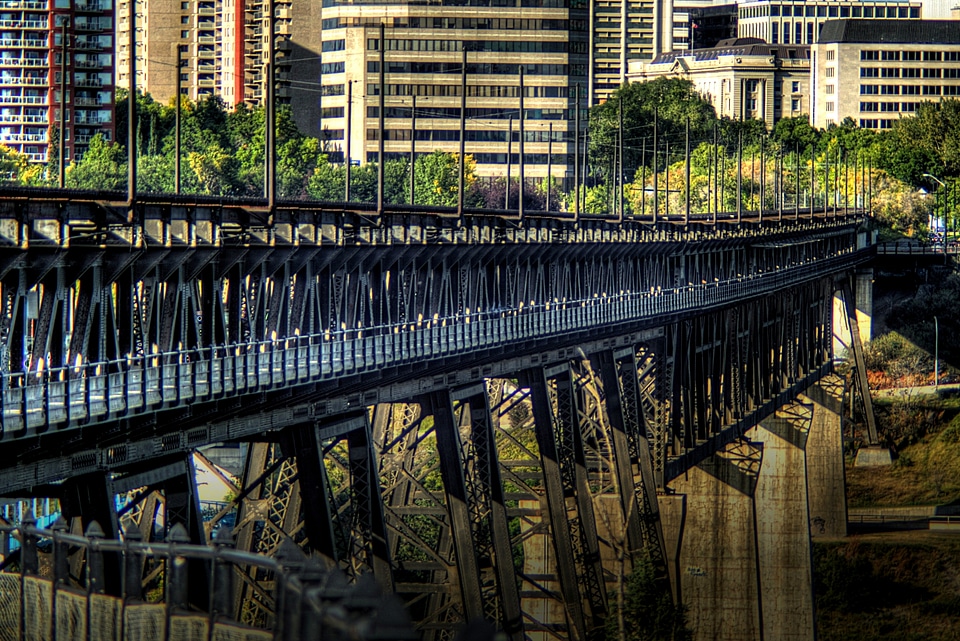 The High Level and Menzies Bridges in Edmonton, Alberta, Canada