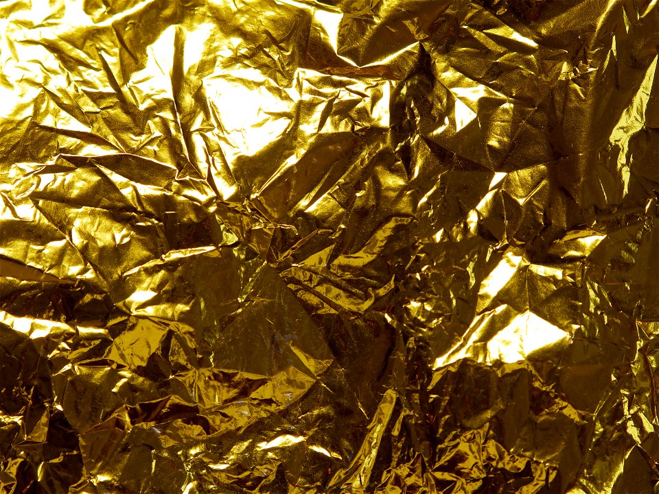 crumpled gold foil