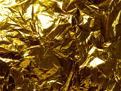 crumpled gold foil