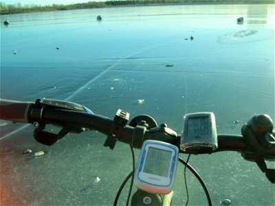 Riding The Frozen Reservoir photo