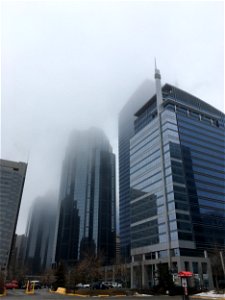Fog Day in Downtown Calgary