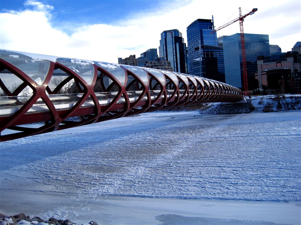 Peace Bridge Over The Frozen River