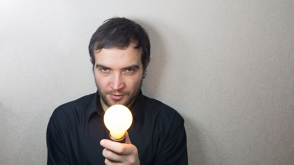 Young Man Having an Idea