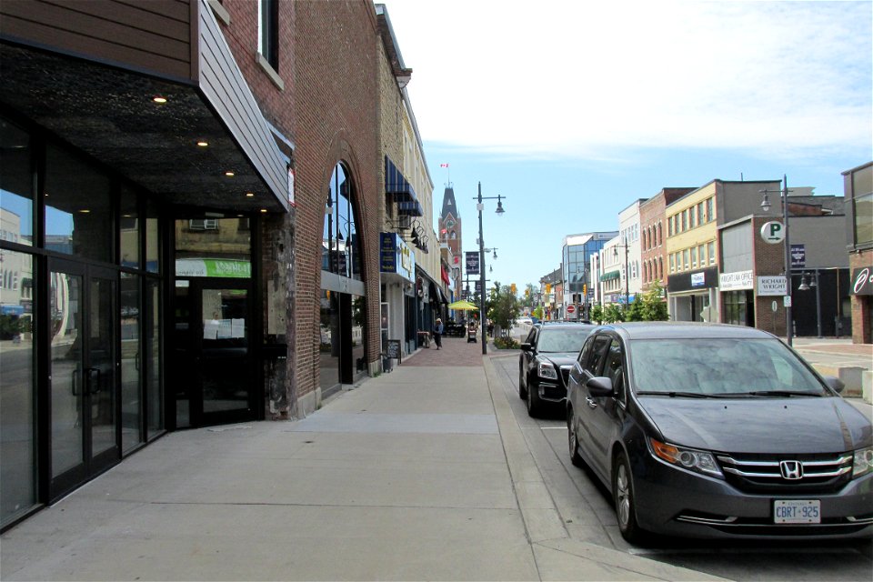City Hall tower from up Front Street
