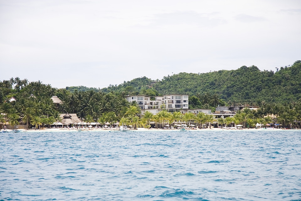 Beautiful wild beach at remote island, Philippines photo