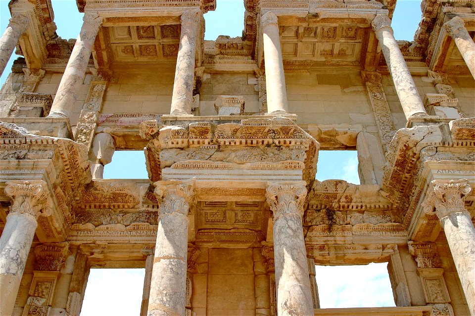 The Library of Celsus in ancient city of Ephesus, Izmir, Turkey