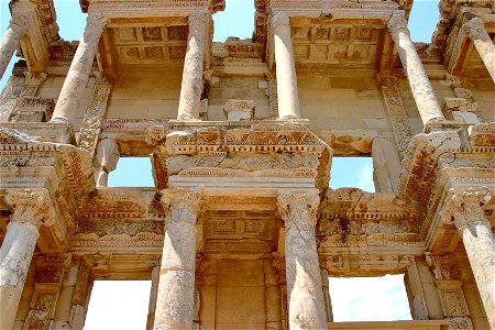 The Library of Celsus in ancient city of Ephesus, Izmir, Turkey