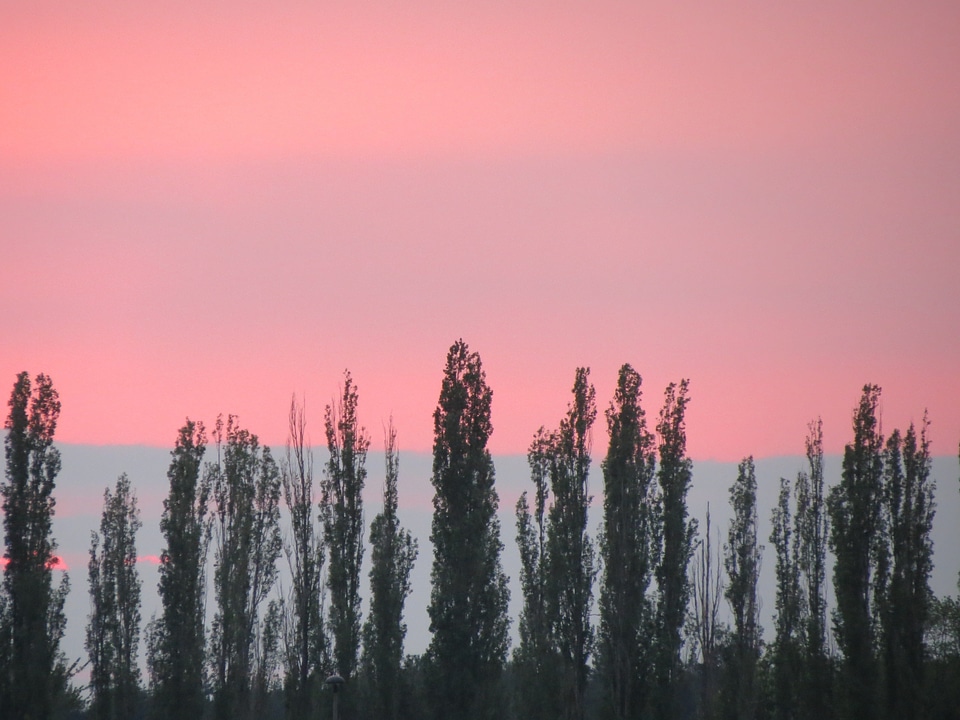 Evening sky sunset afterglow