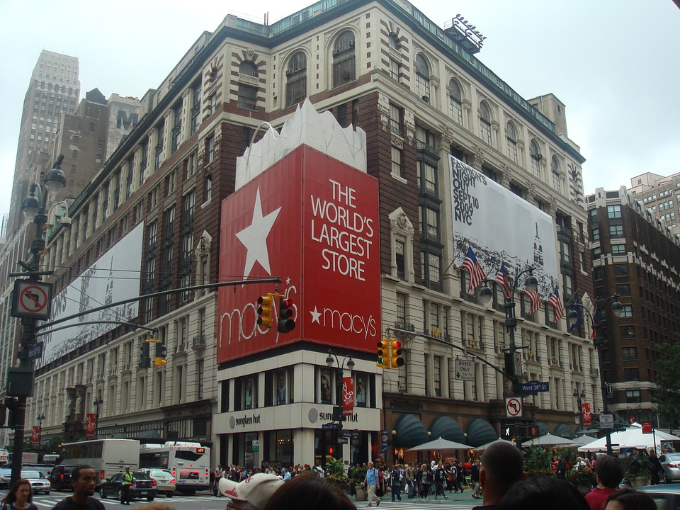 The bustle Herald Square in NYC