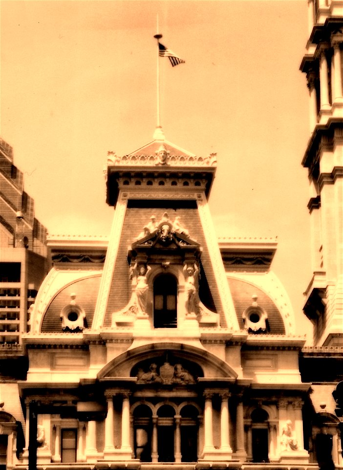 Philadelphia PA ~ City Hall - Sepia  - Historic Building