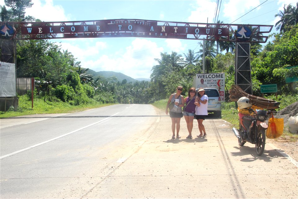 National Highway Welcome Sign of Antique with my relatives