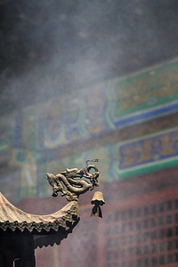 Dragon temple incense burner